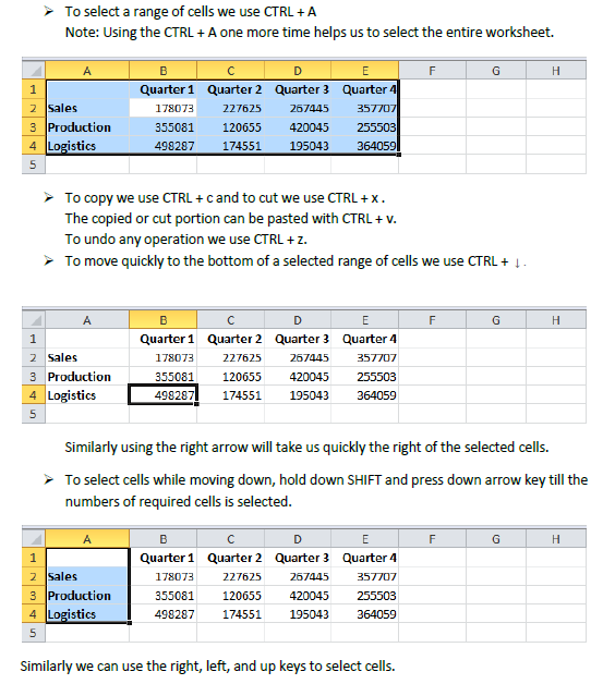 CBSE Class 4 Computer Science Excel Spreadsheet Notes